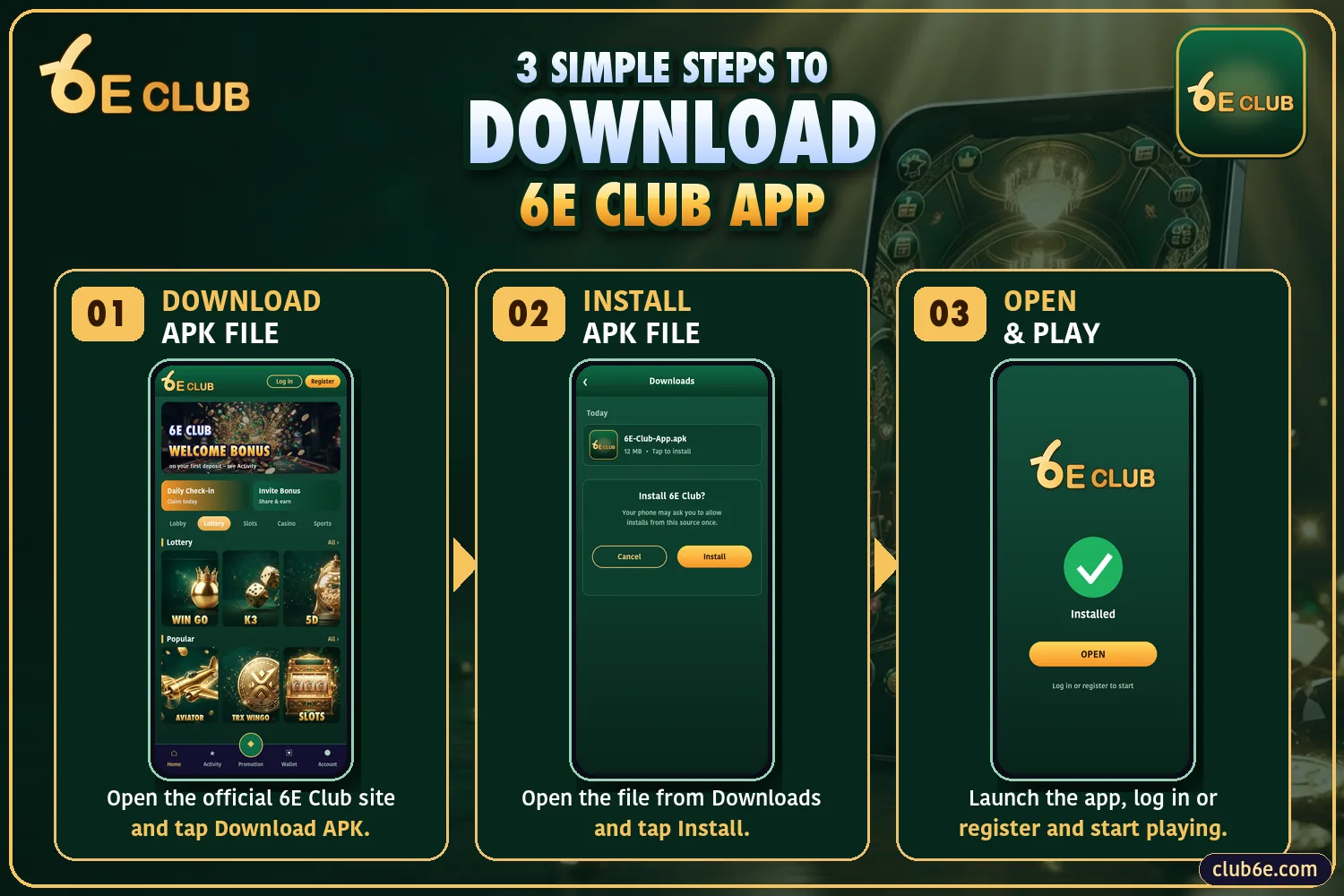 Download the 6E Club app