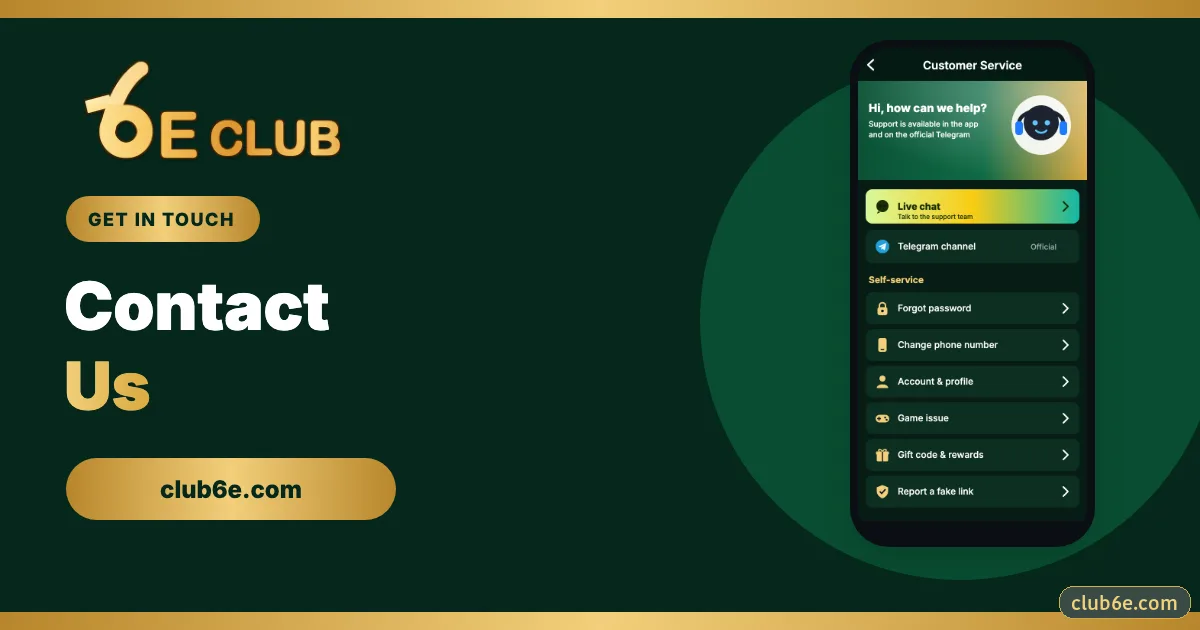 6E Club contact guide banner