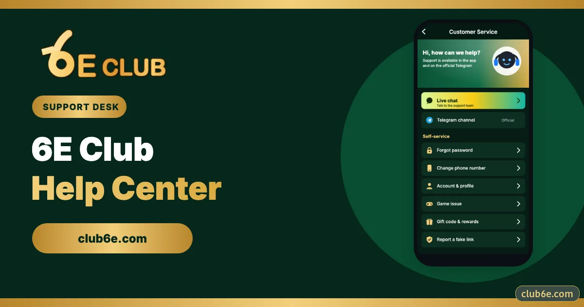 6E Club help guide banner